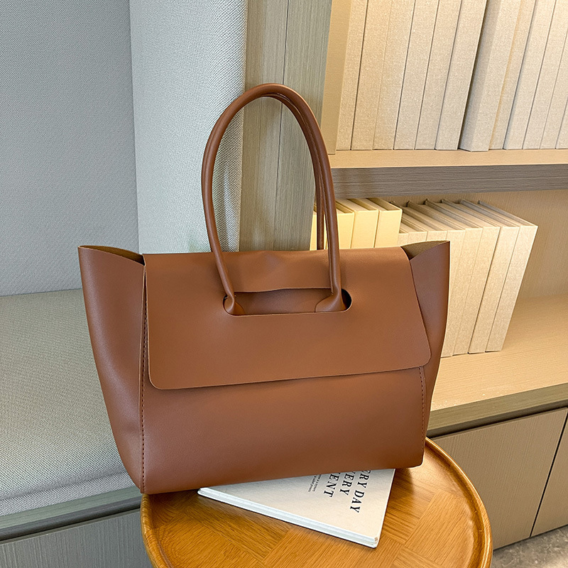 2024 Donna Nuovo Lare Capacità Alta Qualità Texture Semplice Tempo Libero Colore Solido PU Versatile Trendy Portatile Ascellare_voghion.com