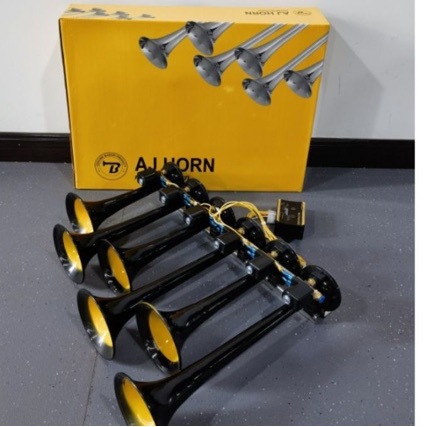 Seis-tubo 36-tono coche música cuerno camión control electrónico aire cuerno metal tubo música aire cuerno con botón