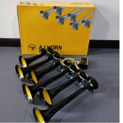 Six-tube 36-tone car music Horn truck electronic control air horn metal tube Music air horn with Button