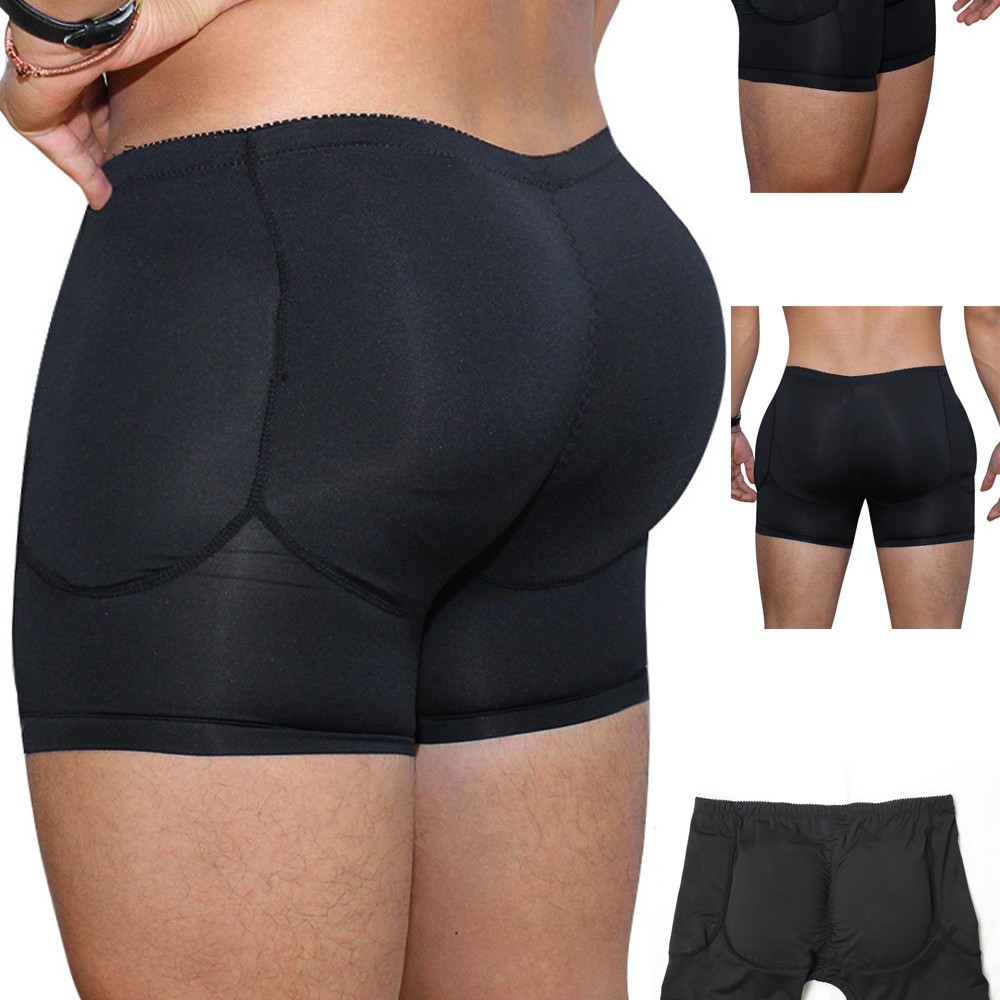 Topmelon Popular Men's Front Egg Sac Hole and Rear Buttocks Design Sexy Boxer Shorts A148