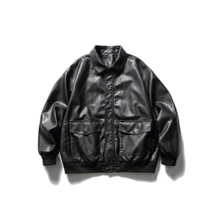 Threepieces Spring and Autumn Retro Color Rubbed Pu Leather Jacket Men's Loose Lapel Motorcycle Leather Jacket Sw1101