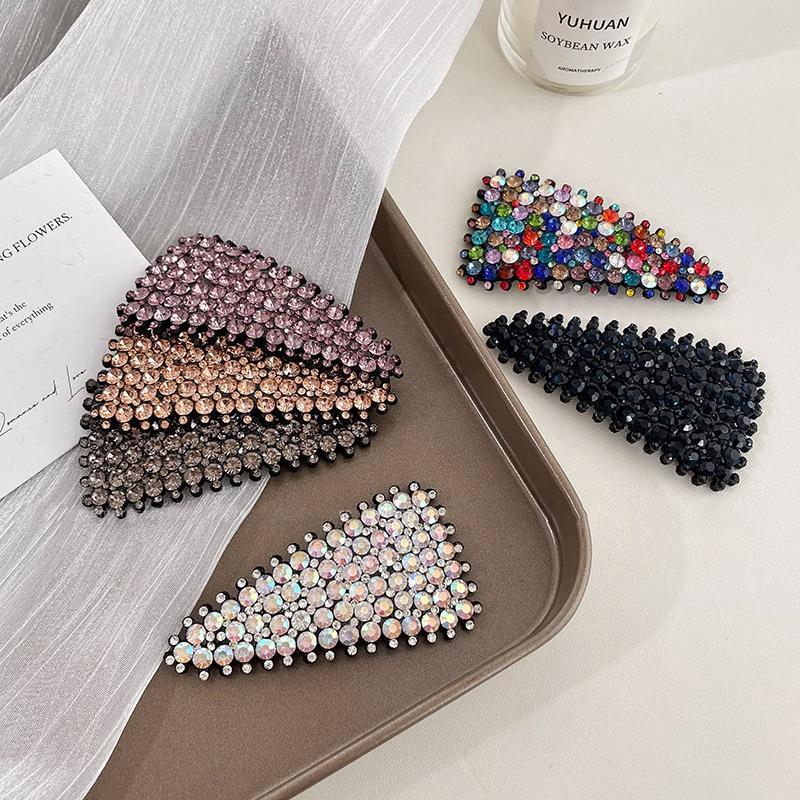 1pc Koreanische Neue Kristall Dreieck BB Haarnadel Haar Seite Clips für Mädchen Frauen Kinder Geschenk Hochzeit Party Haar Zubehör – Detail 9