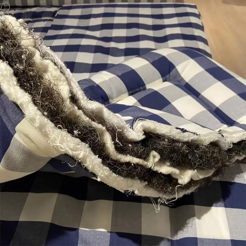 수제 탑 패드 캐시미어 직조 원단 + 낙타털 + 말꼬리털 + 미니 스프링 + 캐시미어