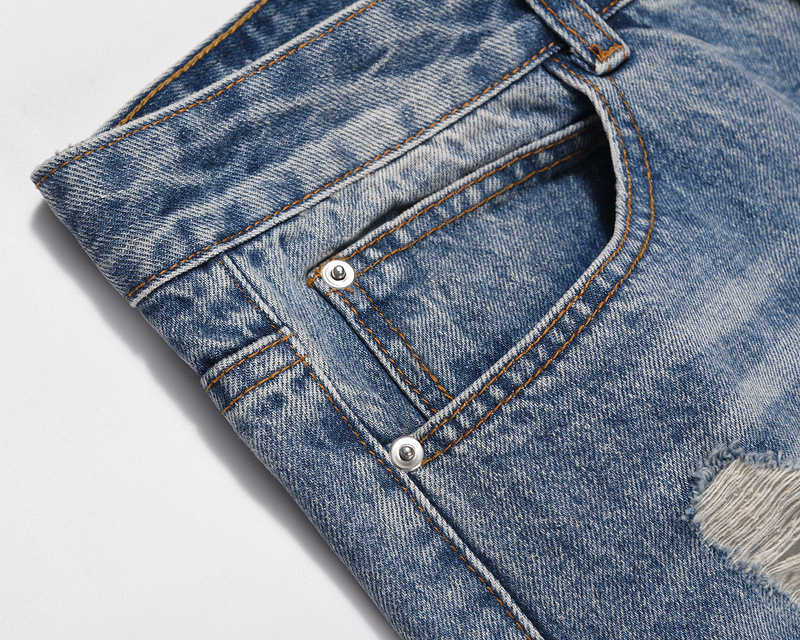Men's Summer Thin Ripped Casual American Jeans