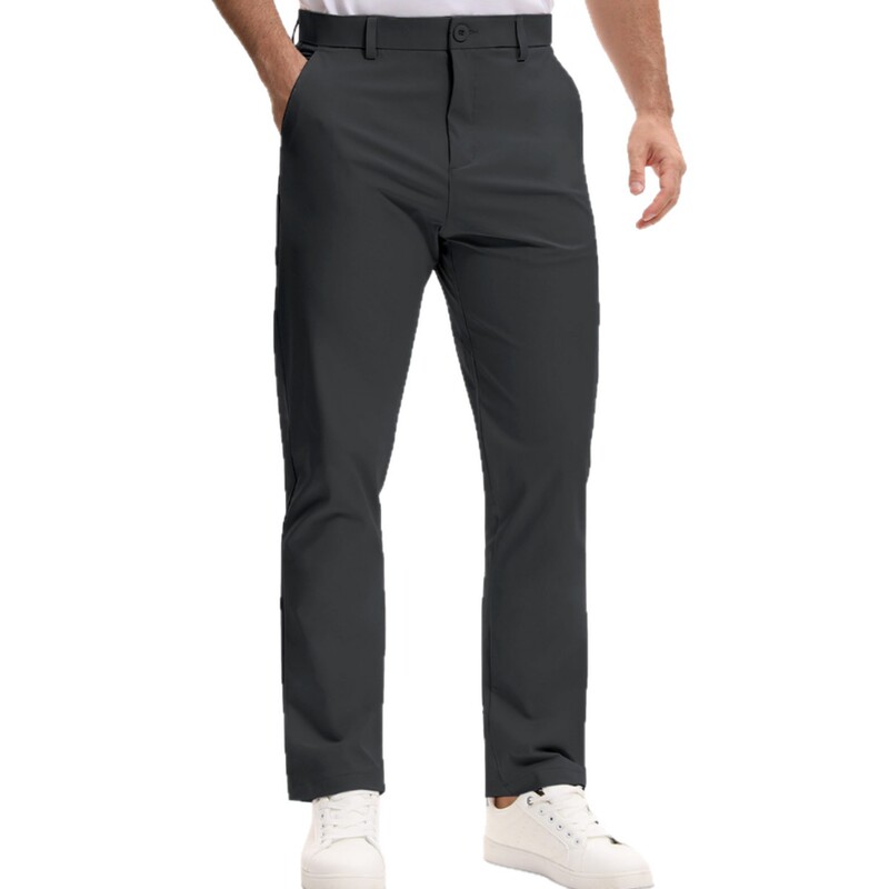 Cross-Border Men's Quick-Drying Sports Pants Outdoor Golf Pants Waist Silicone Technology Lightweight Breathable Casual Pants