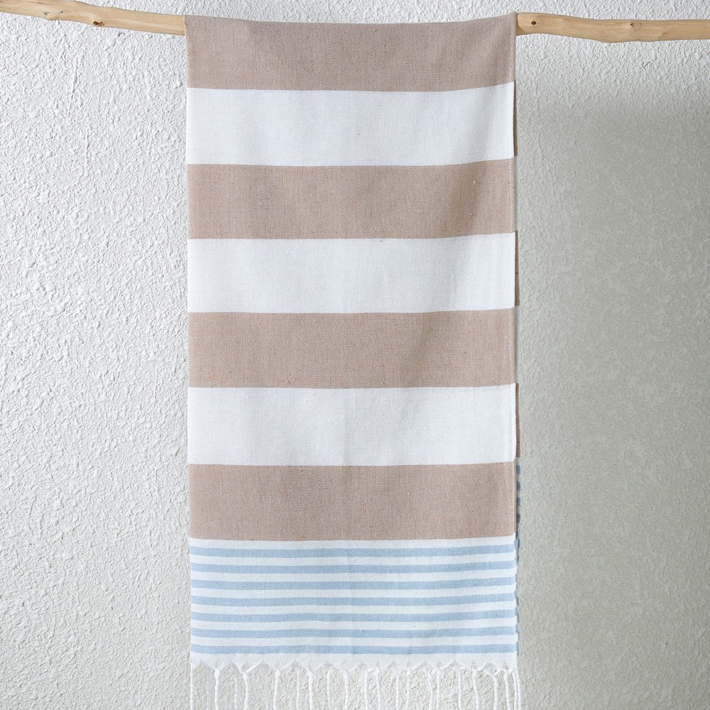 Toalla turca de algodón teñido en hilo, manta de playa de secado rápido con rayas