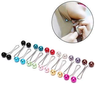 2025 Cross-Border Hot-Selling Simple Multi-Color Pearl Clip Fashion Jewelry Small Pin U-Shaped Fine Needle Women's Headscarf Clip Accessories