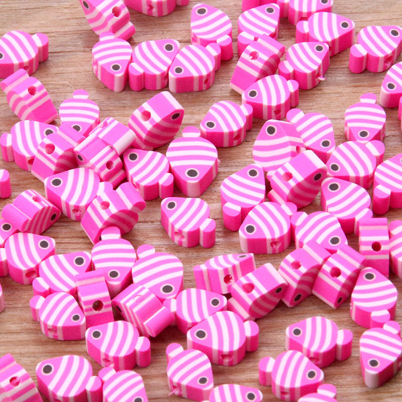 27 color mezclado suave cerámica Punch pieza animal fruta amor perlas DIY niños collar pulsera