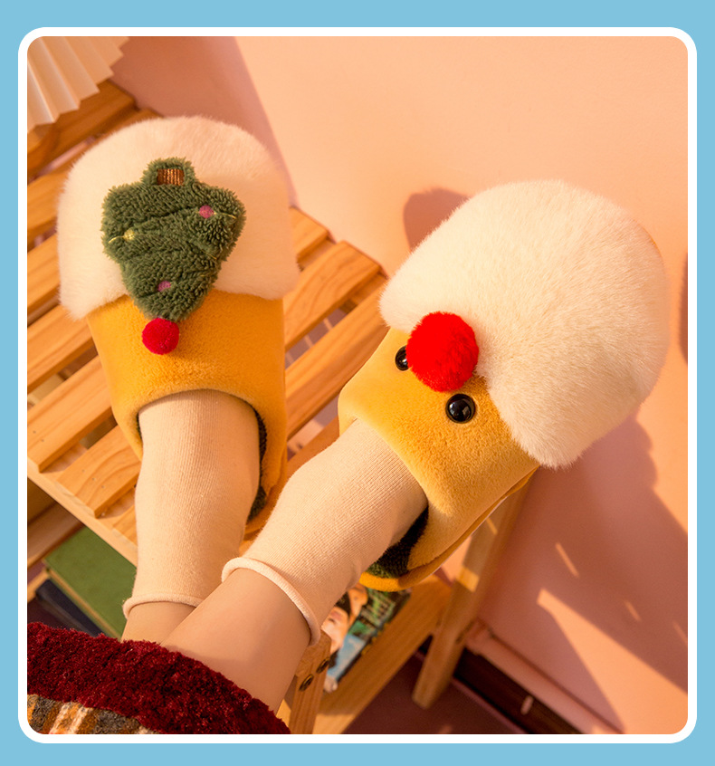 Unisex Casual Cartoon Round Toe Cotton Slippers display picture 2