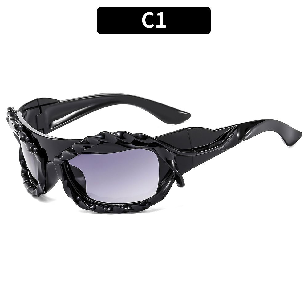 Y2K personality irregular shaped sunglasses European and American ins trend sunglasses Cyberpunk sunglasses_voghion.com