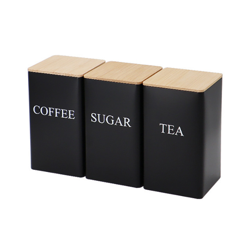 insTEA, COFFEESUGAR tres combinaciones de té, café, fruta, té, dulces, caja de lata, caja de regalo