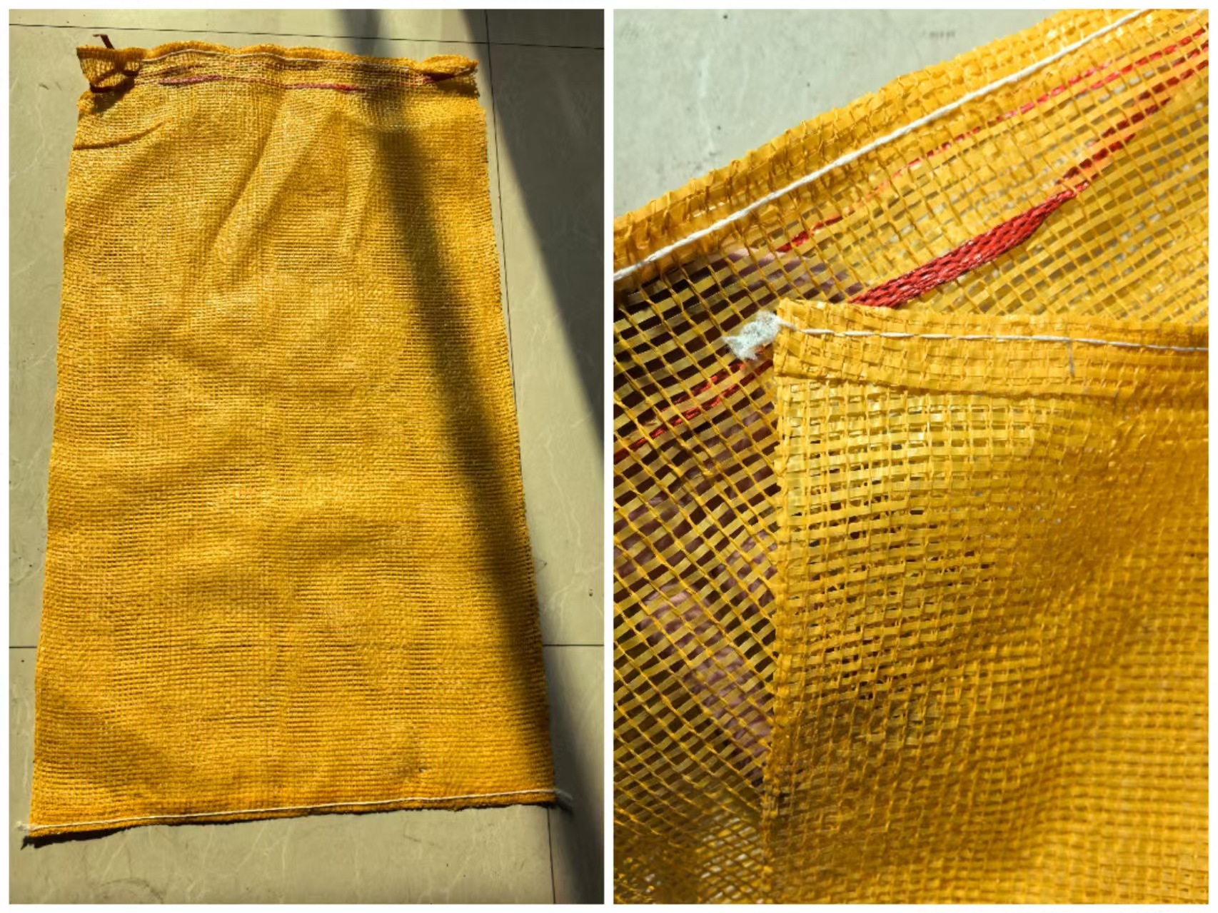 Bolsa de malla verde grande cifrado verduras frutas bolsas de malla abertura de paquete cifrado gran maíz bolsas de malla