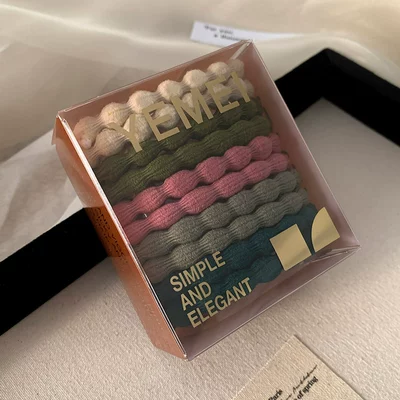 Saç üçün rezinlər — Women 2026 New Style Durable - 1637f-forest-style-10-pieces-in-box