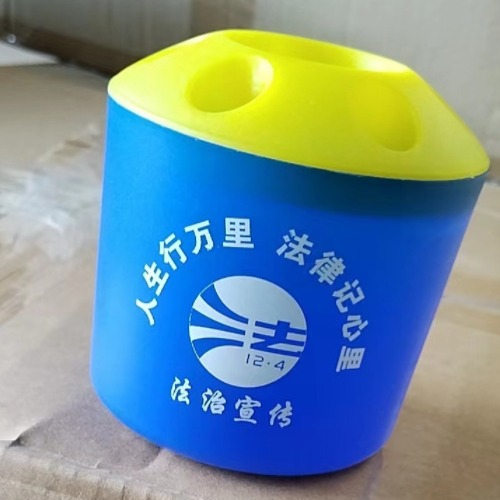 Soporte de cepillo de dientes creativo poroso de dos colores multi-funcional par de cepillo de dientes titular de la pluma dos en uno soporte de almacenamiento impresión al por mayor