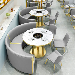 Milk Tea Shop Tables and Chairs, Popular Snacks, Burgers, Hot Pot Restaurant, Coffee, Western Restaurant Booths, Sofa Combination, Dining Restaurant Tables