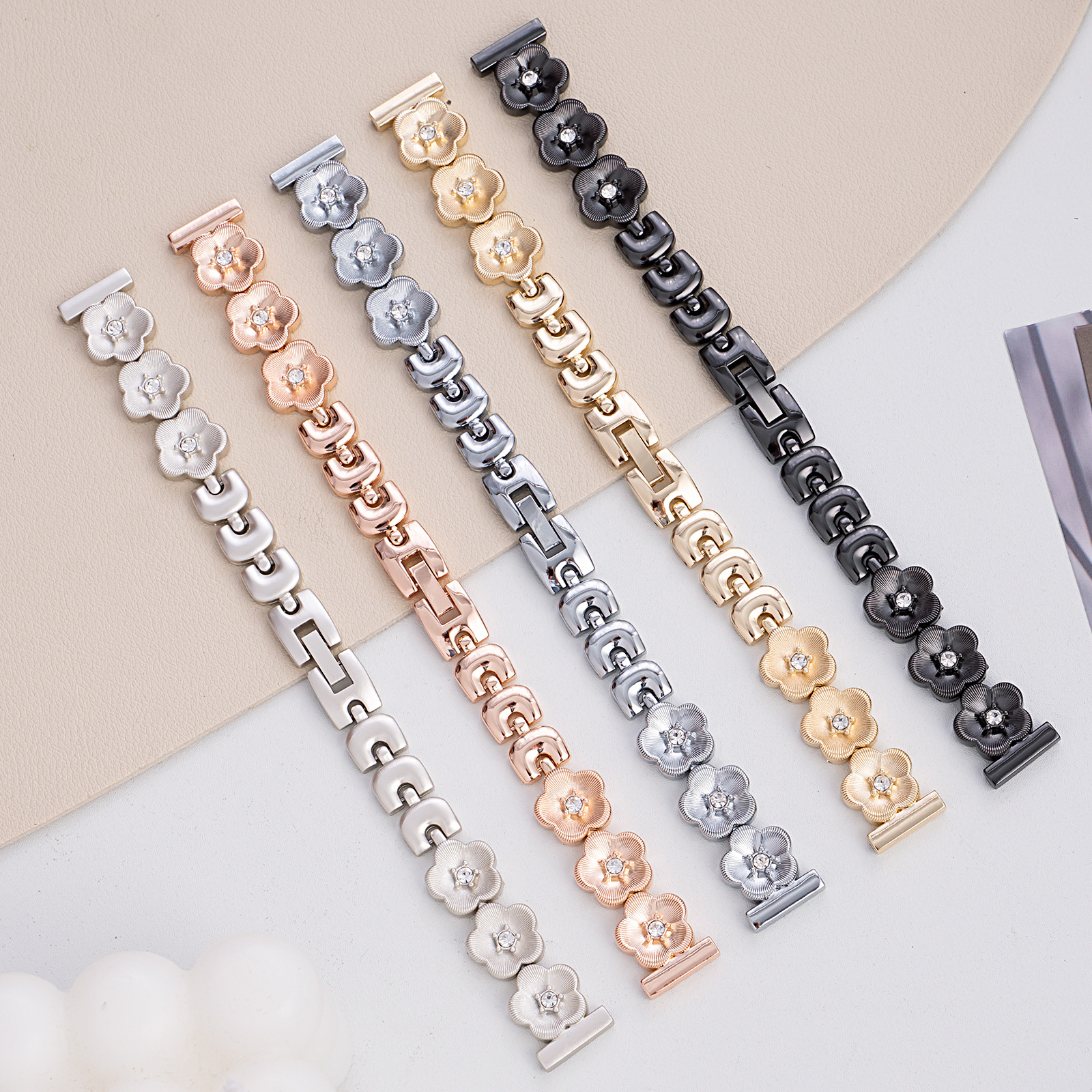Petal Diamond Bracelet for Apple Watch Women's Huawei Bracelet 8910 Generation Wristband