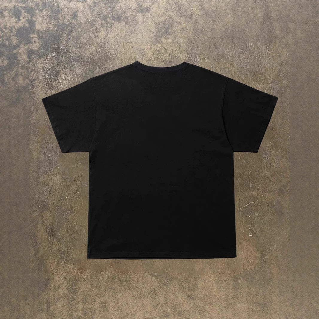 Хлопковая футболка с коротким рукавом, 250 грамм, американский стиль, оверсайз, для любимых, с коротким рукавом