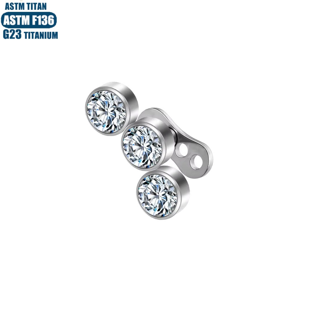 Pointed titanium steel lip stud product view
