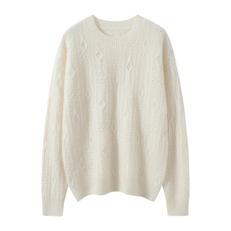 2026 Autumn New 26-Count 100% Cashmere Double-Strand Alpaca Round Neck Pullover Versatile Sweater