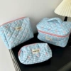 With bow, blue