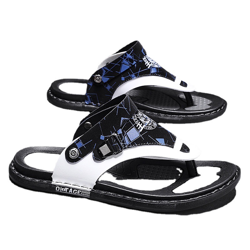 2023 Chinelos Masculinos Tendência de Verão Casacos Antiderrapantes Resistente ao Desgaste Sola Macia Chinelos Masculinos Praia Ao Ar Livre Sandálias de Dupla Utilização_voghion.com