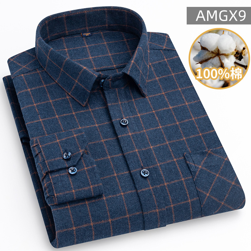 2024 primavera camisa a cuadros masculina americana retro camisa casual de algodón de manga larga ropa de hombre alta sensación masculina
