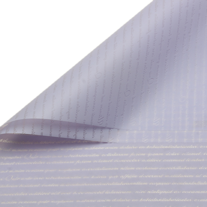 Huaxi pequeño inglés papel hansu flor al por mayor papel de embalaje ramo material de embalaje impermeable niebla material de florista