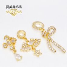 14K����ɫ��ʯ���� �M荳������Y����diy������Ʒ���
