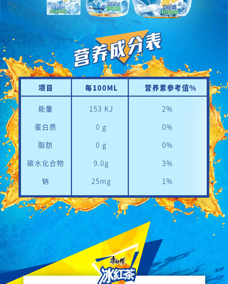 康师傅劲凉冰红茶1L*12瓶整箱 薄荷口味调味茶饮料夏季清凉饮料-阿里巴巴