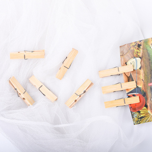 20 pieces of bamboo clips purchased from the binary store, multi-purpose clothespins, trouser clips, clothespins, bamboo clips