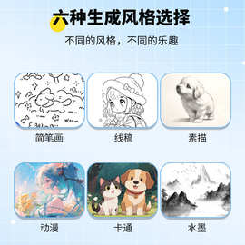 跨境AI智能语音对话儿童打印机照片贴纸打印机带显示屏AI玩具x16