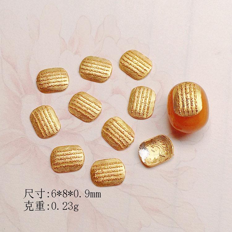 s925 Silver Plated Gold Patch Accessories Bracelet Necklace Bracelet Accessories diy Handmade Bead Semi-finished Products