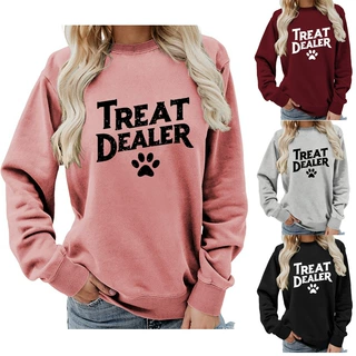 欧美跨境货源秋冬新款ebay独立站 TREAT DEALER 猫爪时尚潮流卫衣
