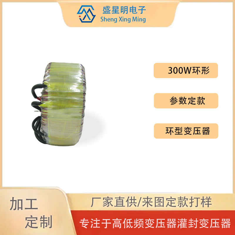 厂家供应环形变压器全铜300W隔离变压器12v-24V环形变压来图定款