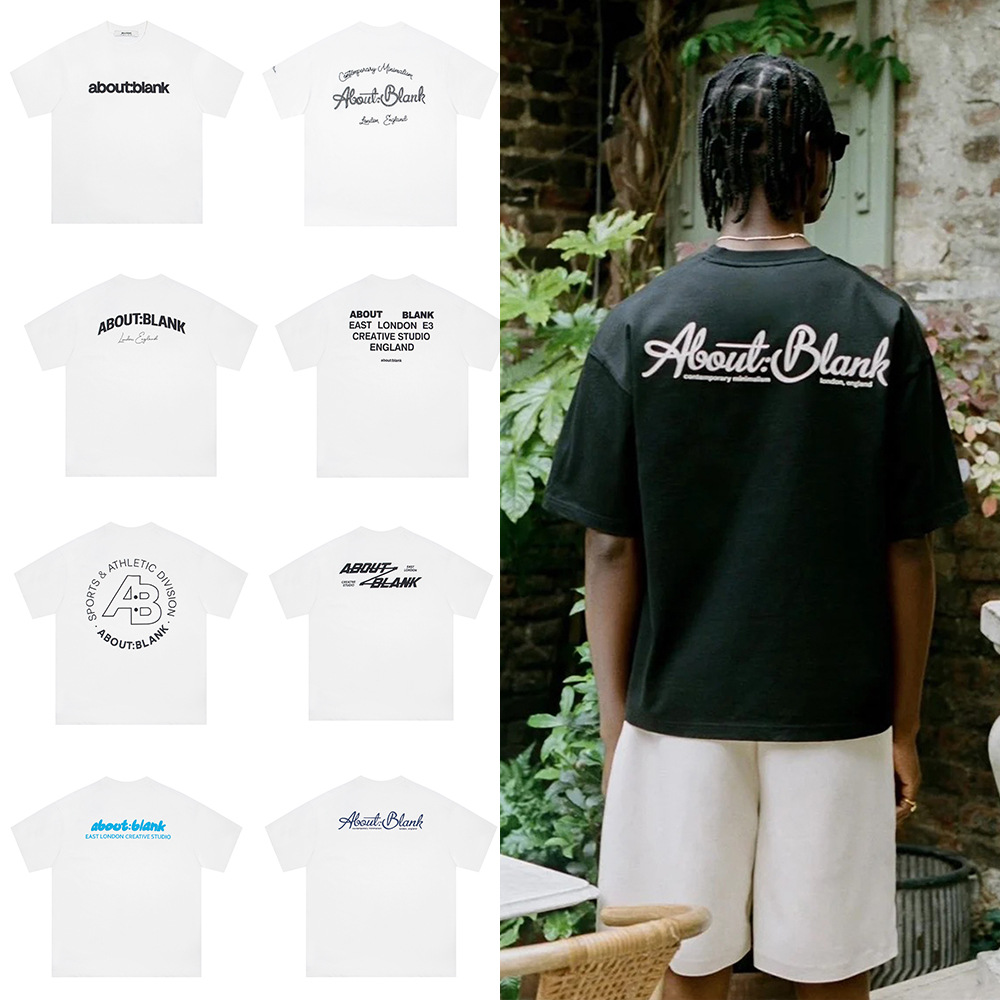 Summer retro short sleeve T-shirt with a round collar for men and…