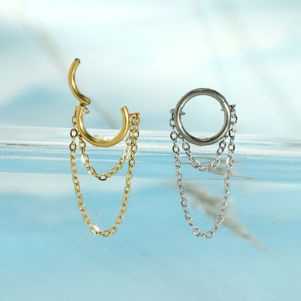 Pointed titanium steel lip stud product view