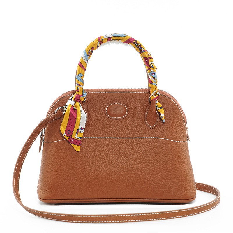 貝殻型本革レディースバッグ 2026年新作 一層牛革 ショルダーバッグ ハンドバッグ カジュアルバッグ 女性用バッグ