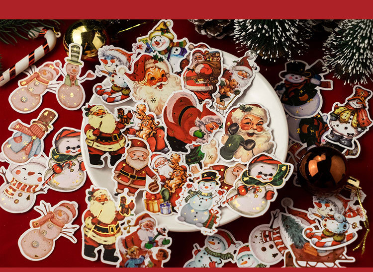 Pegatinas Decorativas De Noche De Fiesta De Navidad De Dibujos Animados Lindo 30 Piezas display picture 1