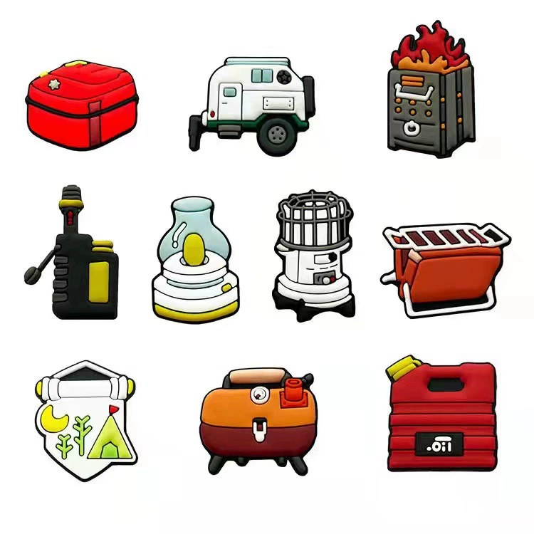 Мультяшные ПВХ-шармы для обуви Crocs, популярные пластиковые украшения для обуви, аксессуары для пляжной обуви DIY, доступны в различных цветах.