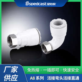 是必快PPR免热熔快接管件直插式快速接头活接弯头活接直通A8