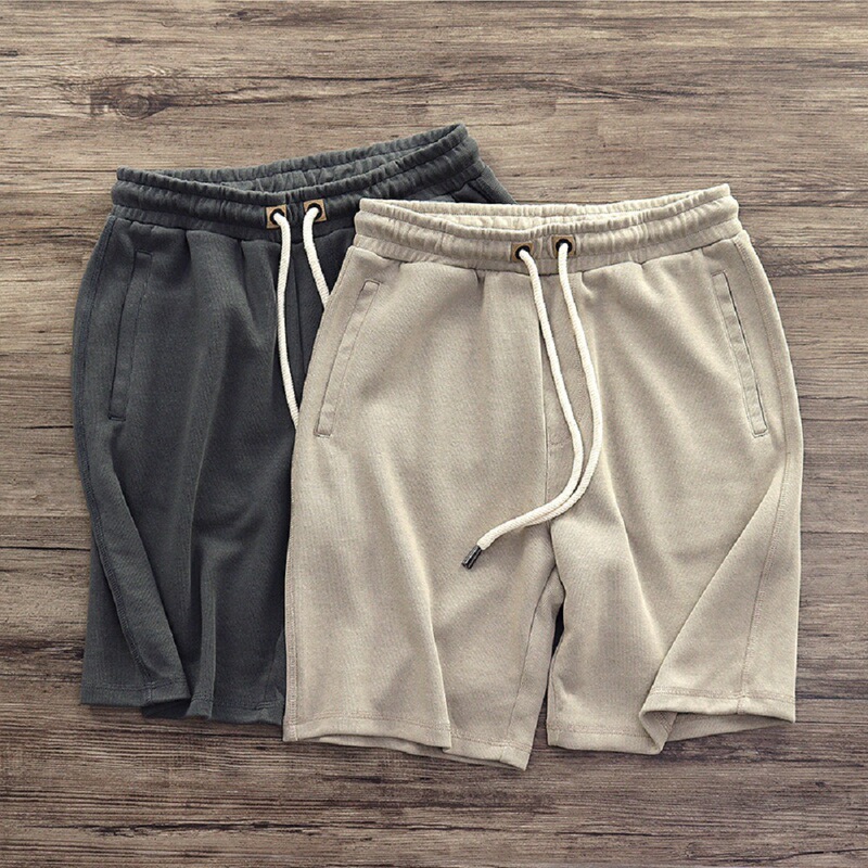 A generation of American heavy shorts summer knitted distressed elastic waist sports loose casual pants A generation of American heavy shorts summer knitted distressed elastic waist sports loose casual pants