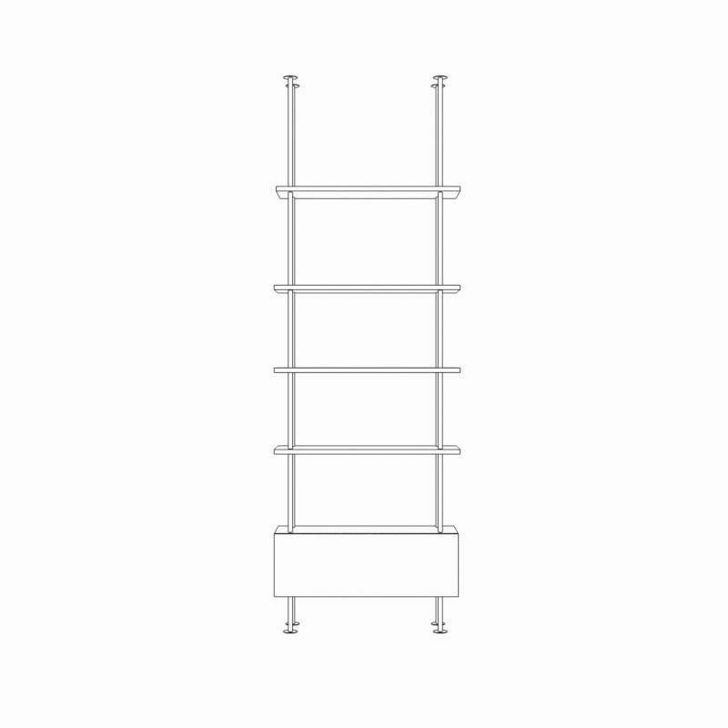 이중 극 검정색 단일 캐비닛 길이 80*깊이 32*높이 280CM
