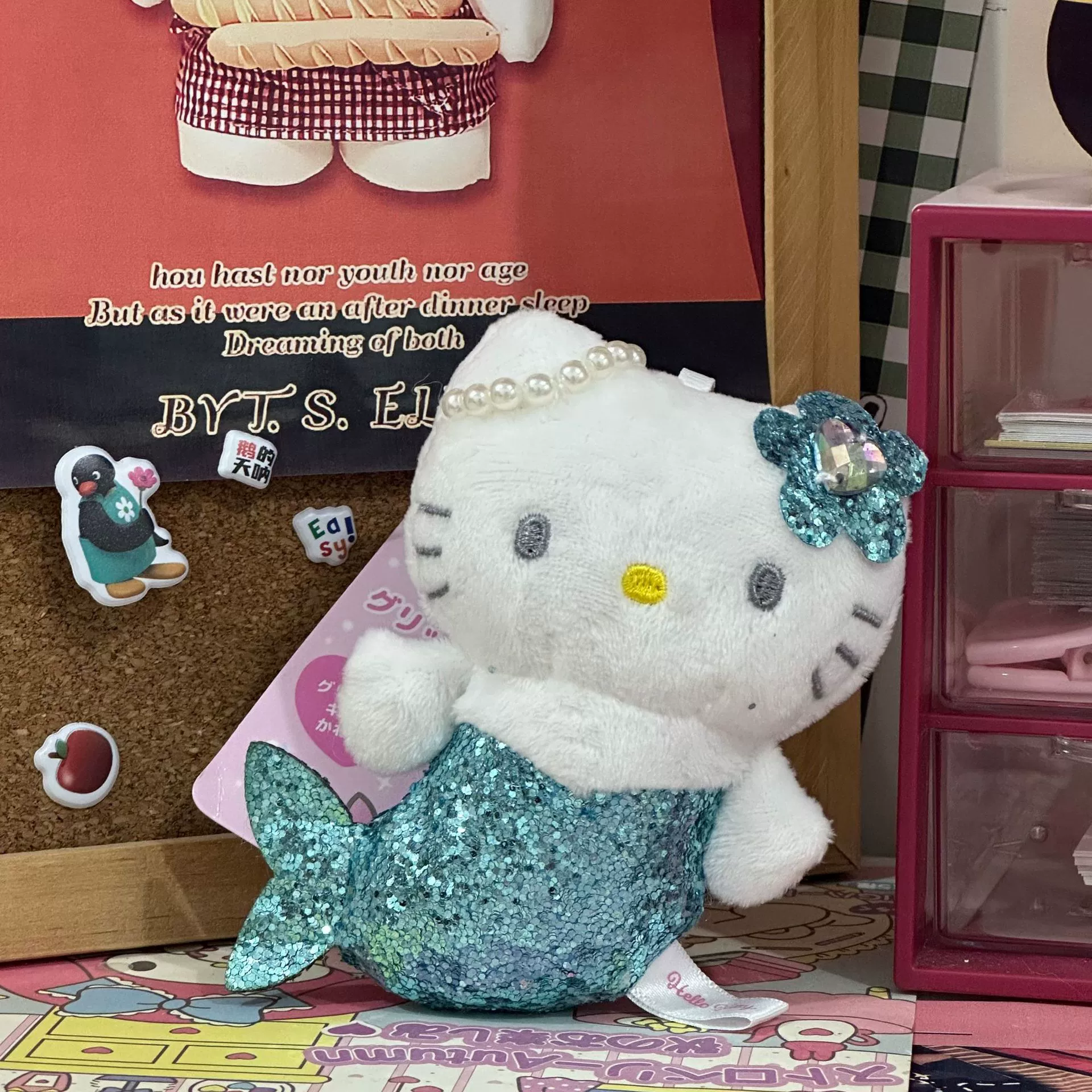 Плюшевый брелок-подвеска Hello Kitty, милый кукольный брелок для сумки, 11 см, легкий и прочный