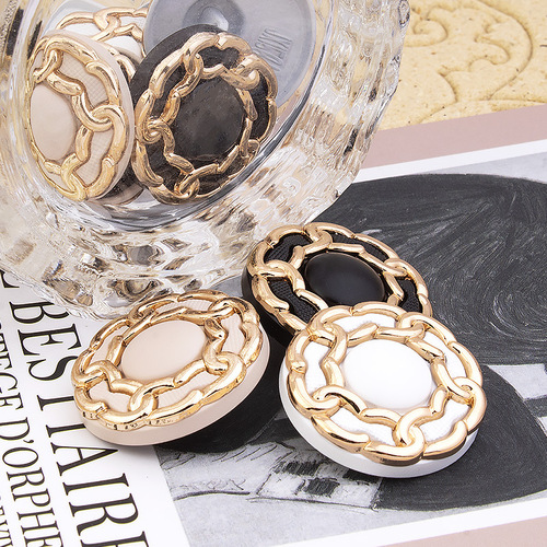 Metal buttons, large buttons, fashionable, exquisite, high-end, high-end women's coats, windbreakers, sweaters, cardigans, round decorative buttons