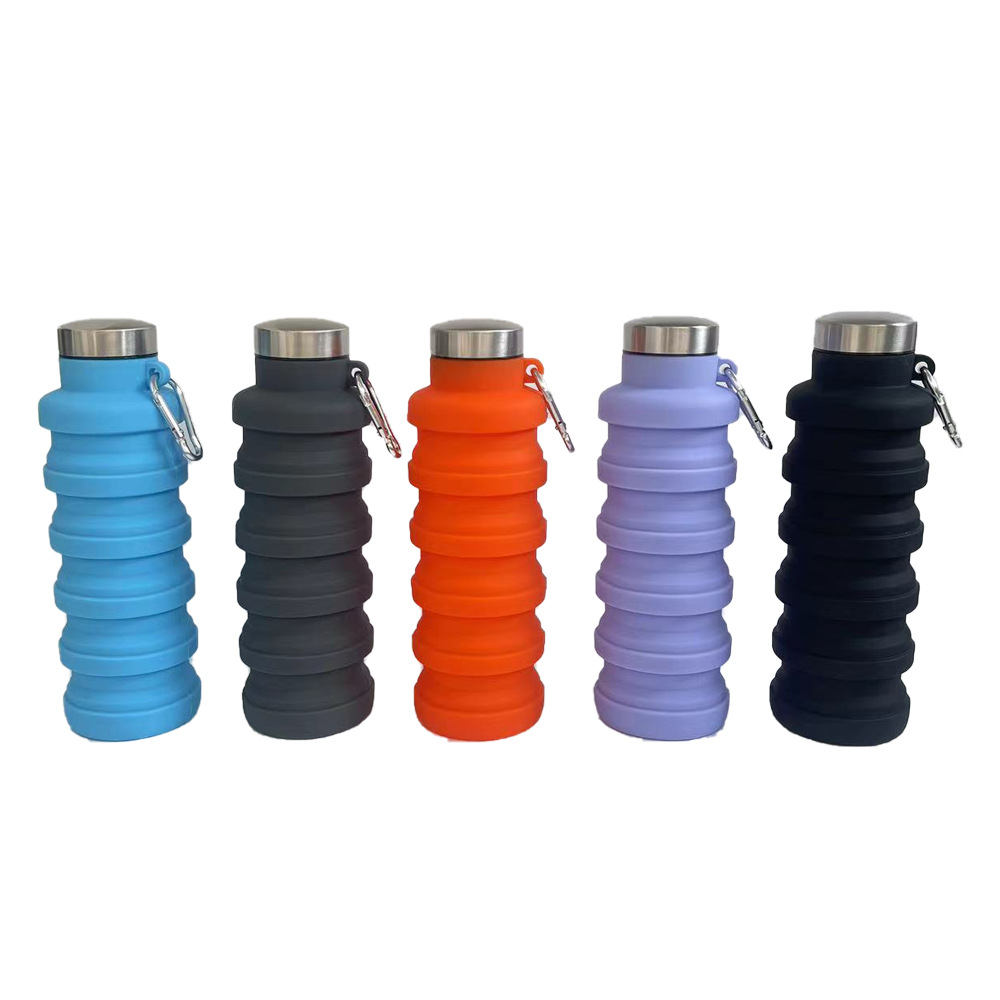 Taza retráctil de silicona taza plegable deportes al aire libre viajes botella de agua portátil taza portátil botella de agua