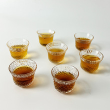 日式水晶玻璃茶具小茶杯家用办公室玻璃杯单杯品茗杯原厂家批发