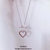 Brand necklace stainless steel suitable for men and women, mosaic, pendant, fashionable sweater, South Korea, simple and elegant design, does not fade