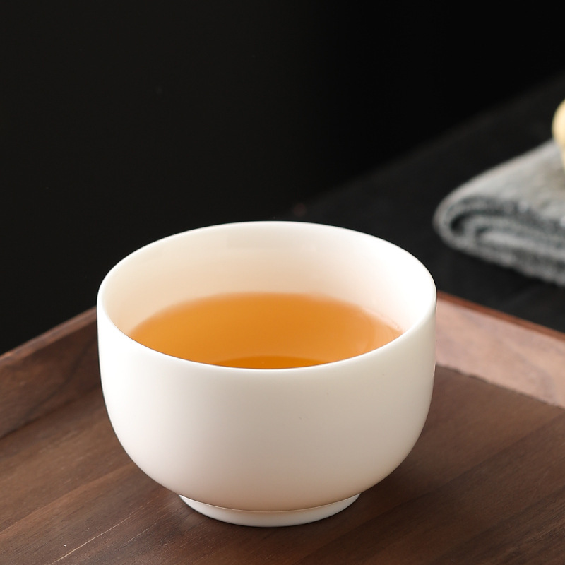 Dehua de alta gama cabina de jade porcelana blanca taza maestro taza de té kung fu taza de cerámica taza de sabor taza de olor taza de fragancia