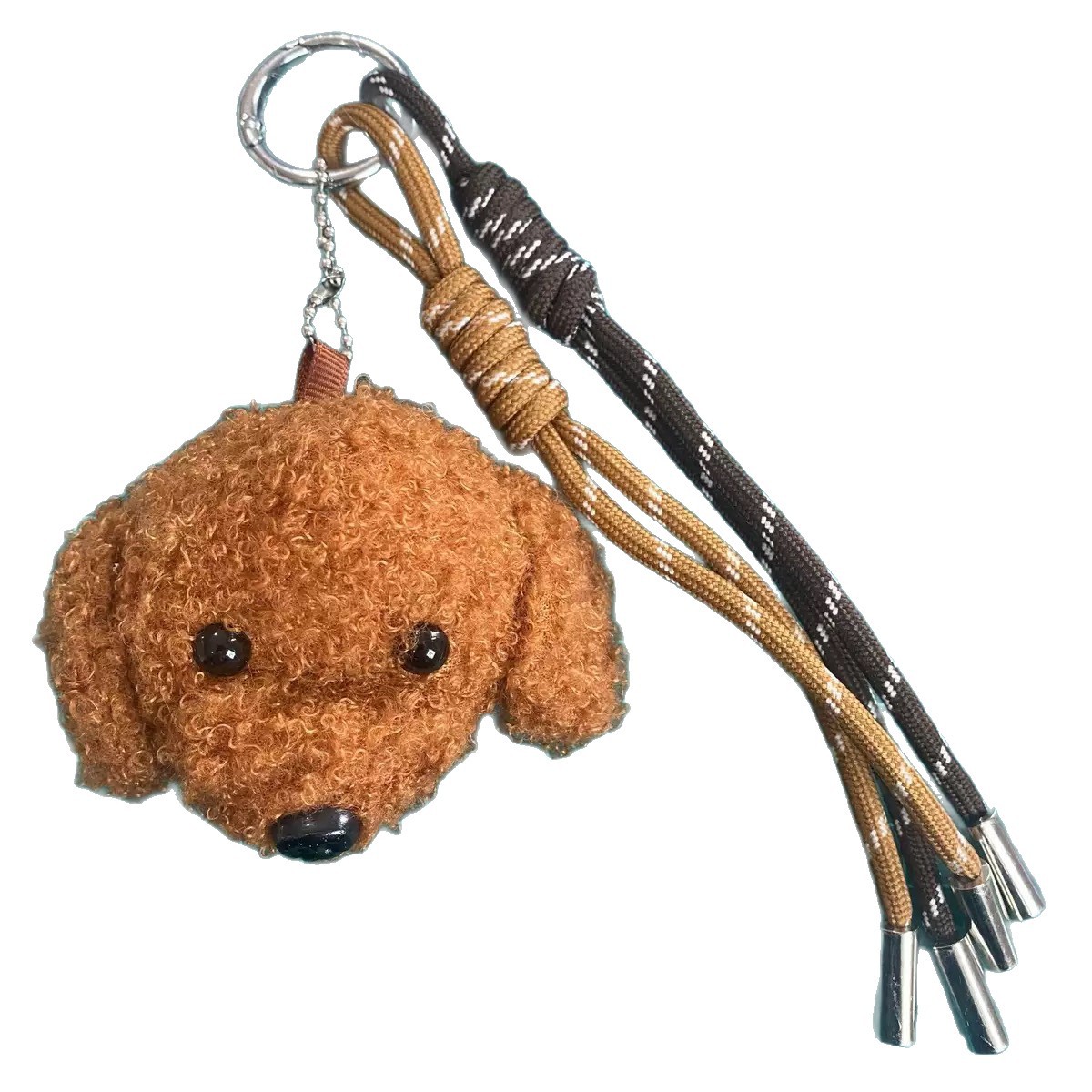 lindos bolsos de peluche perros Teddy colgantes trenzados DIY perros llaveros relleno de algodón muñecas perros Teddy colgantes