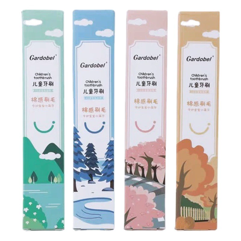 Горячая детская зубная щетка с мягкими волосами оптом независимые одиночные Детские Мультяшные сумки с ручкой зубные щетки Оптовые производители